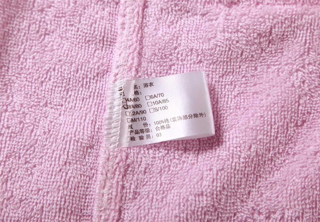 Kids Cotton Terry Bathrobe Sleepwear White Towel Nightgown Nightwear Loose Casual Hooded Robe Nightdress Child Home Clothes