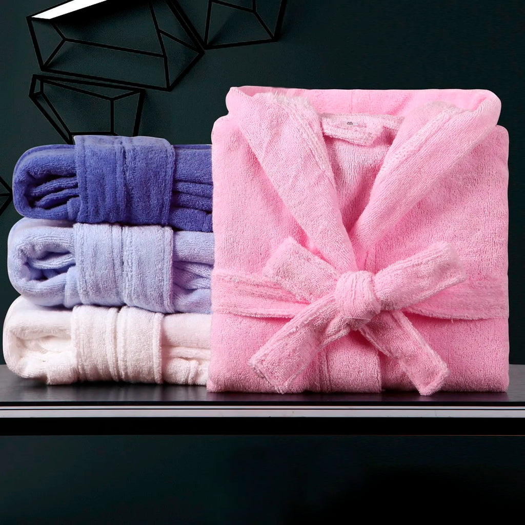 Kids Cotton Terry Bathrobe Sleepwear White Towel Nightgown Nightwear Loose Casual Hooded Robe Nightdress Child Home Clothes