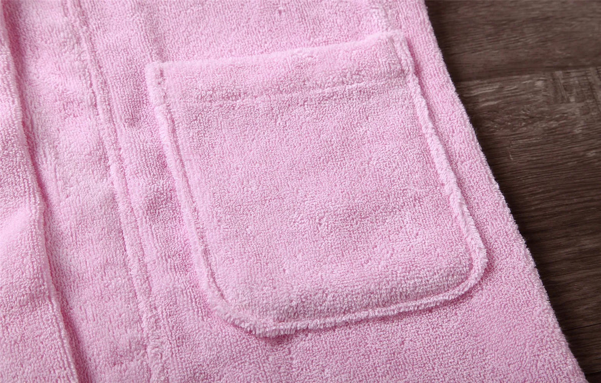 Kids Cotton Terry Bathrobe Sleepwear White Towel Nightgown Nightwear Loose Casual Hooded Robe Nightdress Child Home Clothes