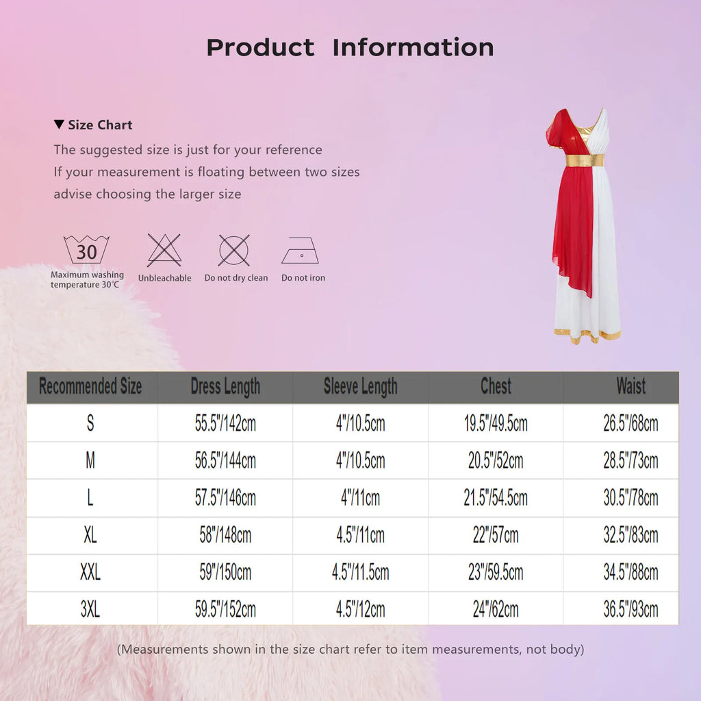 Women Ancient Greek Worship Prayer Tunic Dress Mythology Cosplay Outfit Cold Shoulder Short Sleeve Toga Dress Myths Clothes