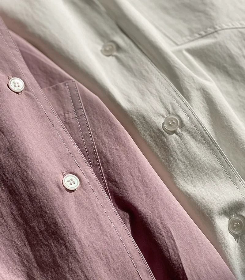 2026 Womens Tops And Blouses Fashion Pink White Shirts Blusas Roupa Women Spring Long Sleeve 100% Cotton Blouses Top Feminina