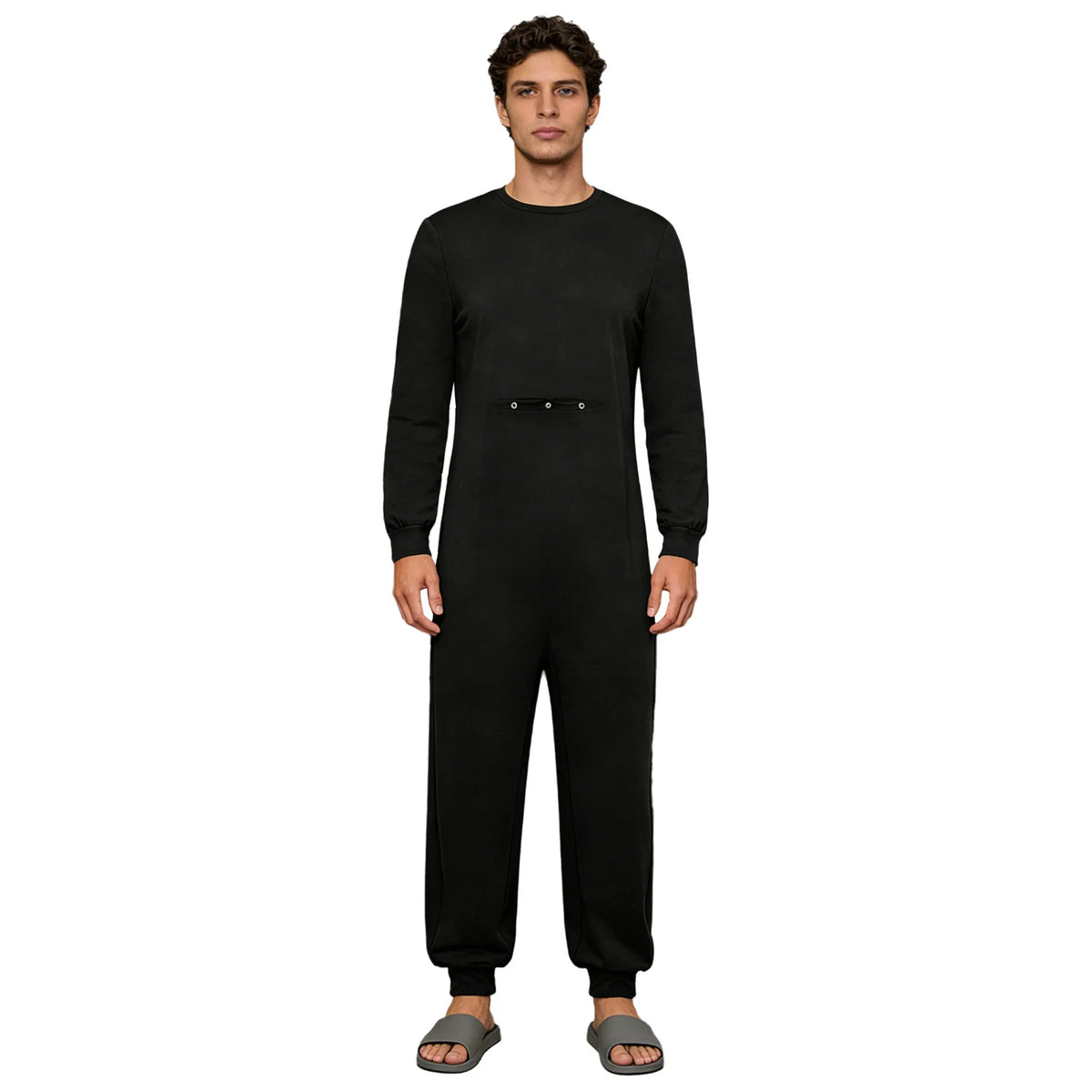 Adult Special Needs Adaptive Clothing Long Short Sleeve Zipper Anti-Strip Jumpsuit Sleepwear for Disabilities Alzheimer Patient