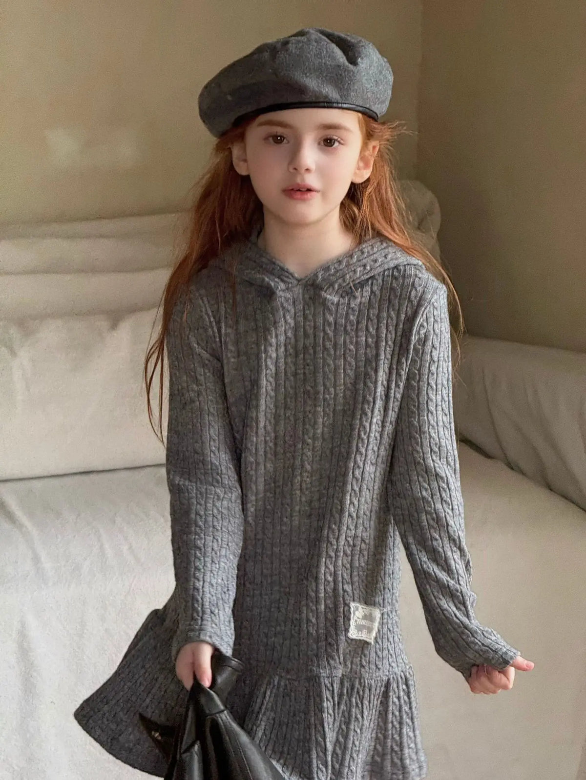 Children's Clothing 2026 Autumn New Girls' Knitted Casual Dress Children's Layered Inner Dress