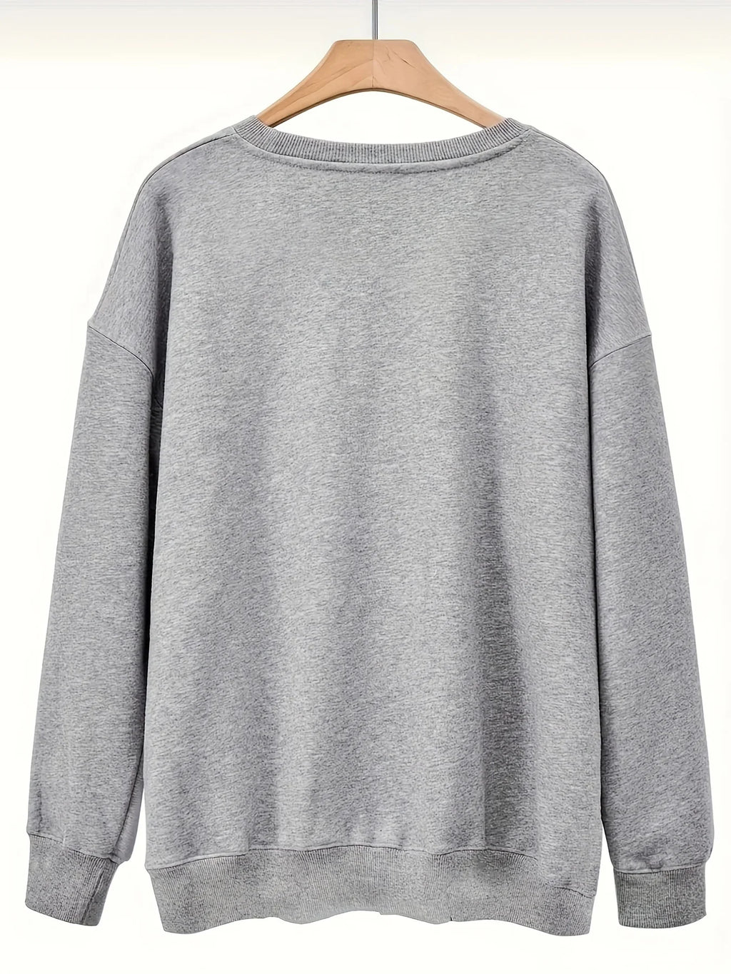 [Women's  Clothing]  Letter Print Sweatshirt |   Casual Long Sleeve Crew Neck Pullover