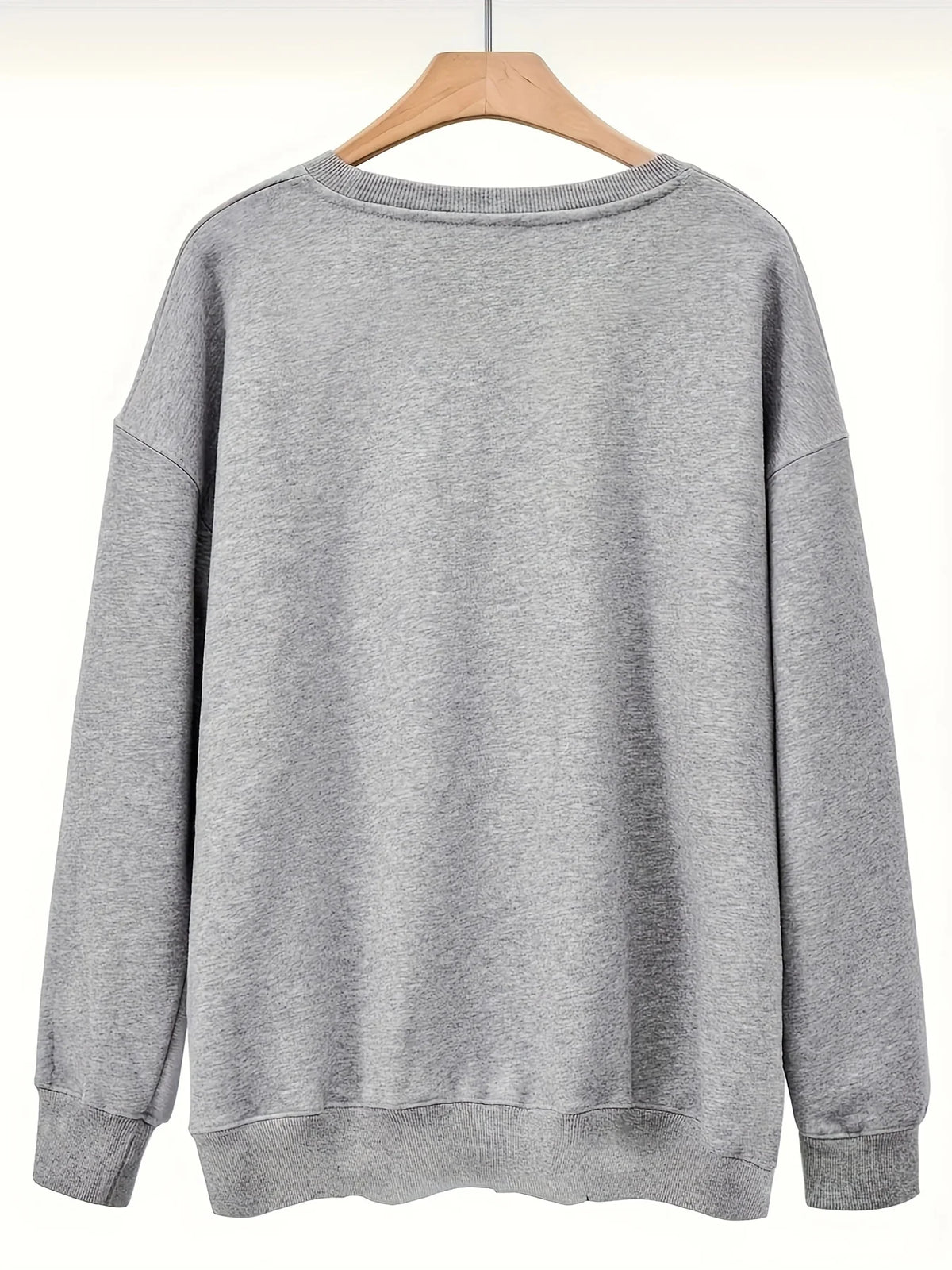 [Women's  Clothing]  Letter Print Sweatshirt |   Casual Long Sleeve Crew Neck Pullover