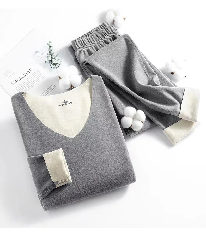 New Winter Clothing Men and Women Thermal Underwear Sets Comfortable Thermal Home Loungewear Pajamas Long Johns Two Pieces Sets