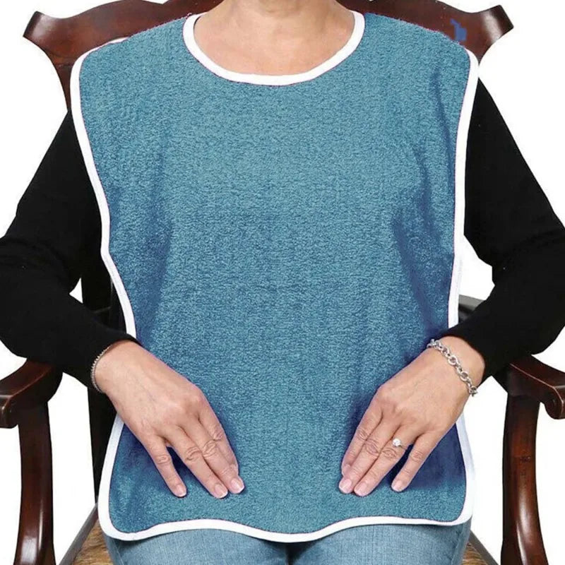 Adult Waterproof Adult Mealtime Bib Cloth Protector Clothes Bib Cook Protector Tool Aid Cook Dining Clothes Disability Aid Apron