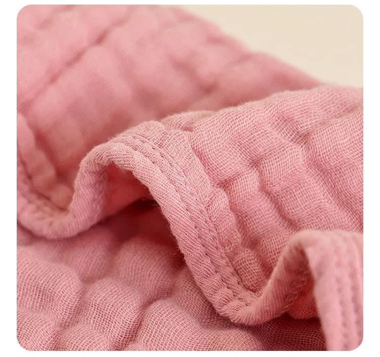 Cotton Baby Burp Cloths 6 Layer Muslin Towel Washcloths Absorbent Soft Gauze Facecloth Saliva Towel Feeding Baby Stuff