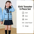 Children Kindergarten School Uniforms Spring Girls Pleated Skirts JK Suit Boy Coat+shirt+skirt+necktie+badge Performance Costume