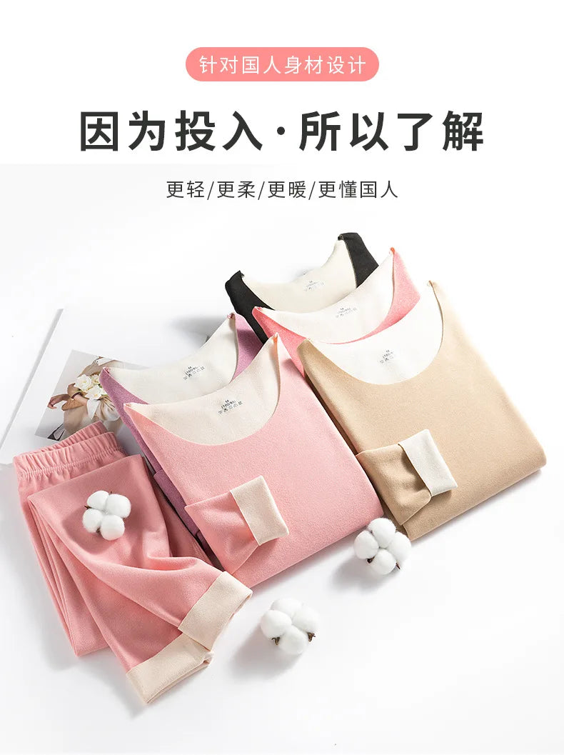 New Winter Clothing Men and Women Thermal Underwear Sets Comfortable Thermal Home Loungewear Pajamas Long Johns Two Pieces Sets