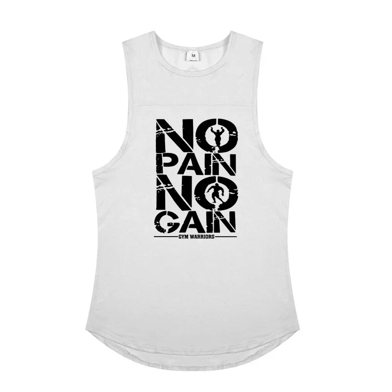 Mens Casual Training Muscle Clothing Gym Bodybuilding Fitness Tank Tops Summer Running Vests Cotton Breathable Sleeveless Shirts