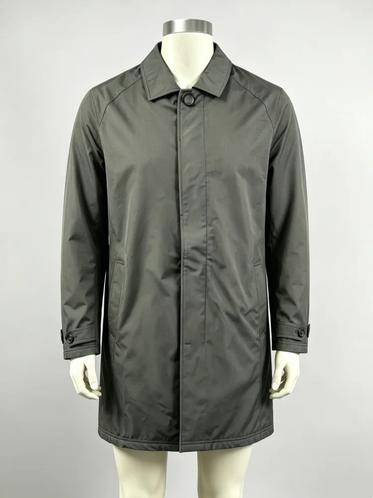 Men's Jacket High-end Casual Jacket Retro Waterproof Long-sleeved Cardigan Trench Coat Men's Clothing