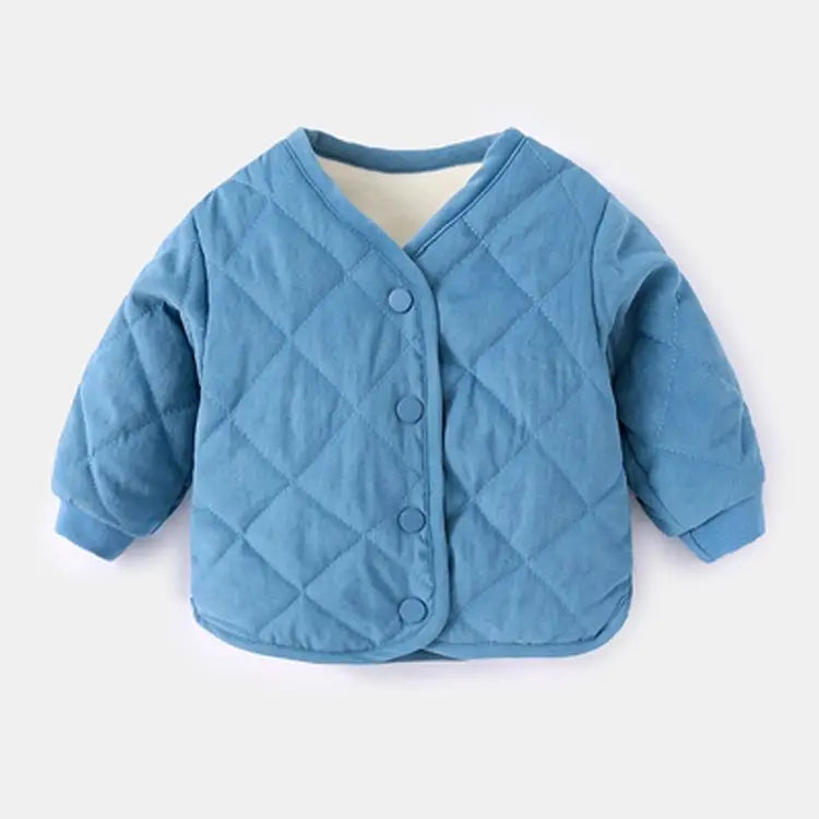 flocking cotton-padded clothes boy baby coat thickening cotton-padded jacket of the girls baby winter clothes the  2023 children