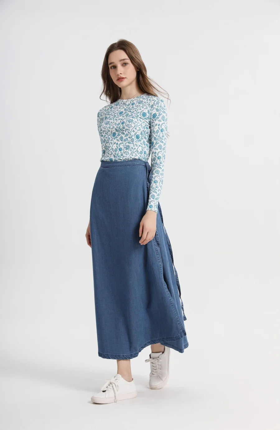 AS 2025 spring summer woman  linen one pieces  wrap skirts adjustable waist 2cm skirt high quality linen lady wear
