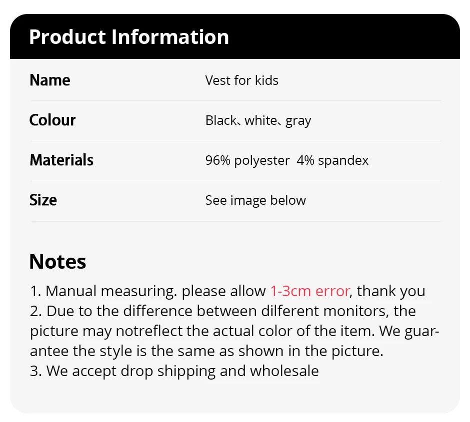 3-Pcs Children's Solid Color Classic Combination Vest Boy Casual Sports Bottoming Shirt Girl Soft And Comfortable Joker T-shirt