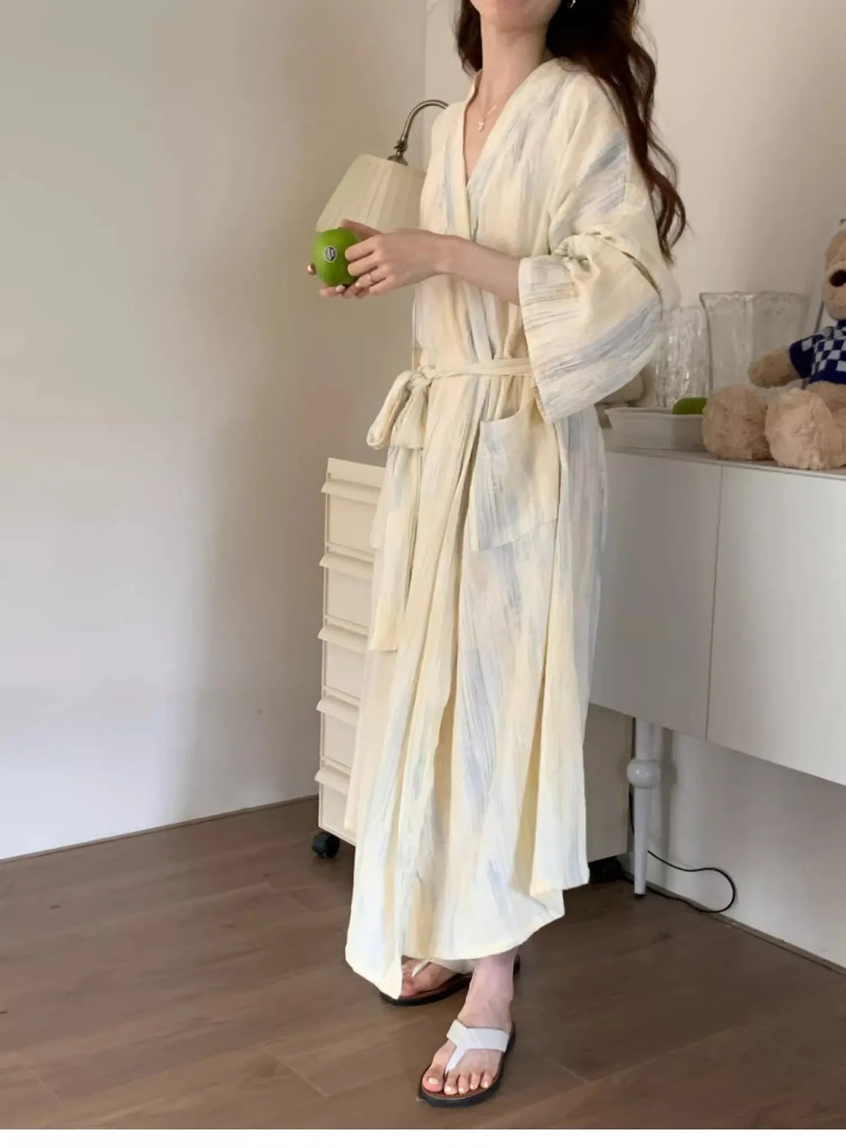 New Women Long Bathrobe Breathable Casual Wear Spring Autumn Loose Pajamas Girls Ladies Teen Casual LoungeWear Woman Nightdress