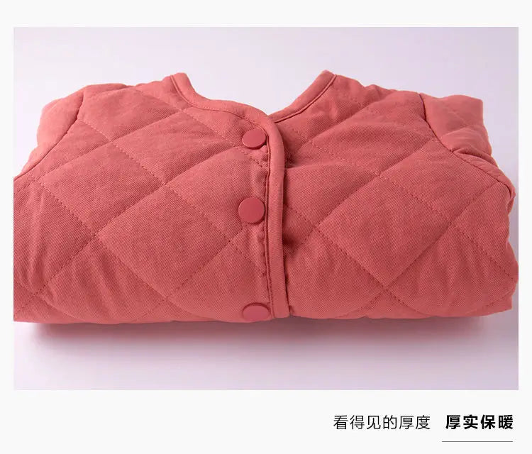 flocking cotton-padded clothes boy baby coat thickening cotton-padded jacket of the girls baby winter clothes the  2023 children
