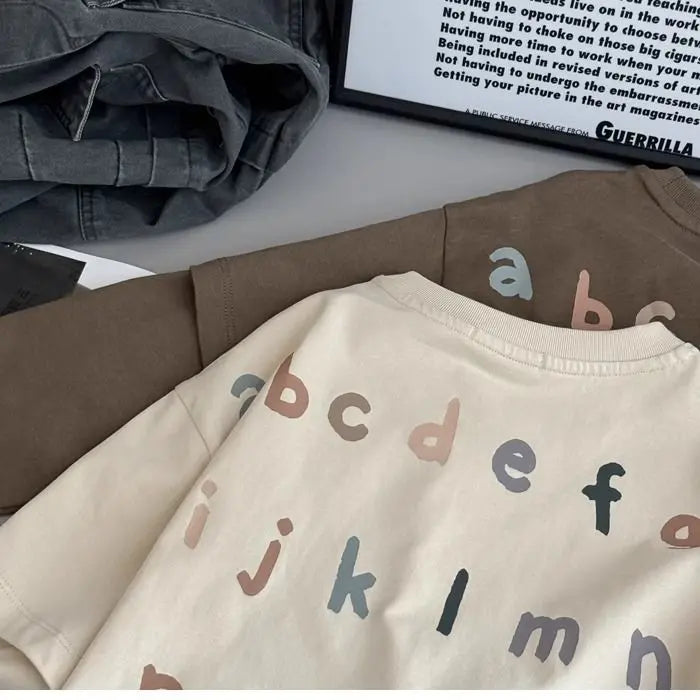 Children's Clothing Boys' Long Sleeved T-Shirt Spring and Autumn Children's Cotton Casual Base Top
