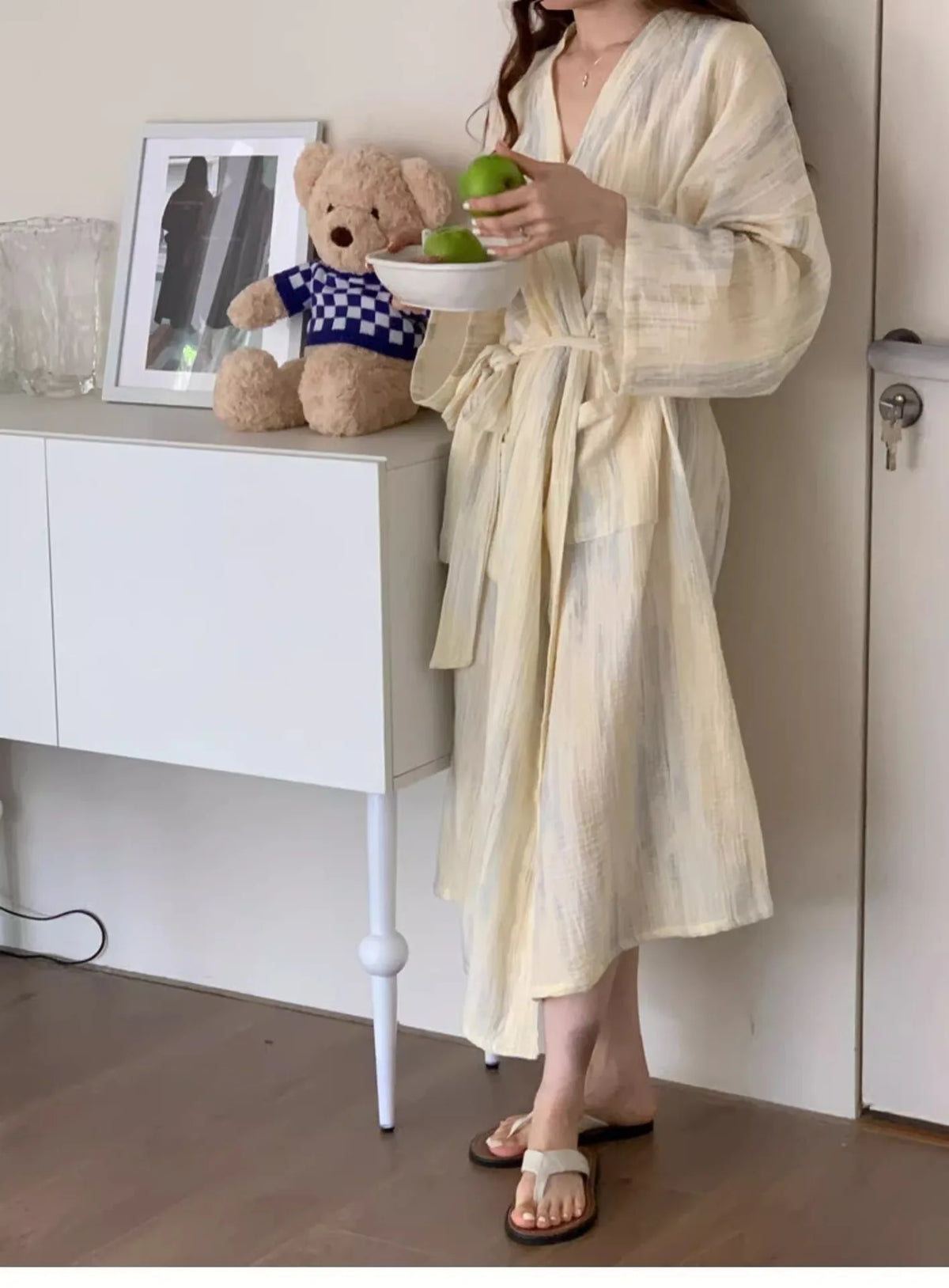 New Women Long Bathrobe Breathable Casual Wear Spring Autumn Loose Pajamas Girls Ladies Teen Casual LoungeWear Woman Nightdress