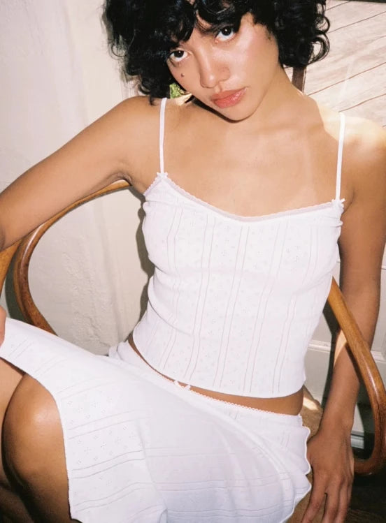 Cou Pure Cotton Backless Top in Long Version