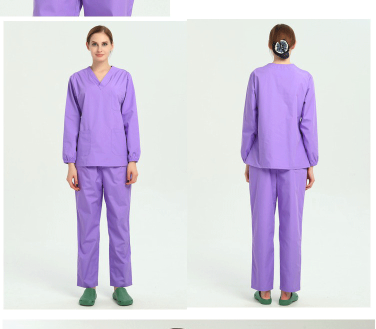 100% Cotton Scrubs Medical Uniforms Woman and Men Kombinezon Medyczny Gorros Clinicos De Mujer Bata Laboratorio Hombre Ropa Medi