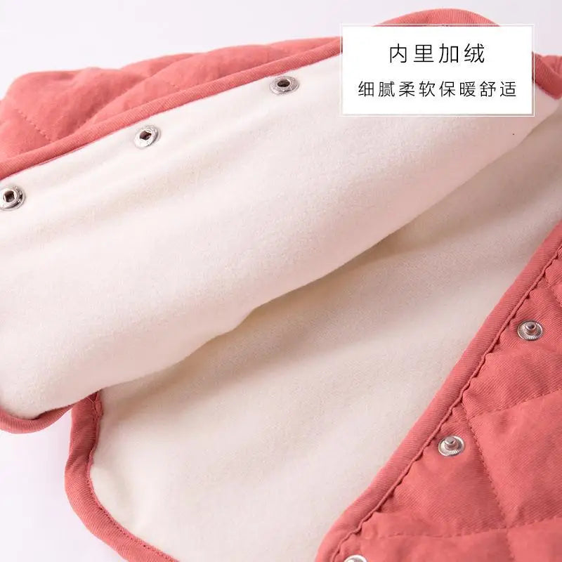 flocking cotton-padded clothes boy baby coat thickening cotton-padded jacket of the girls baby winter clothes the  2023 children