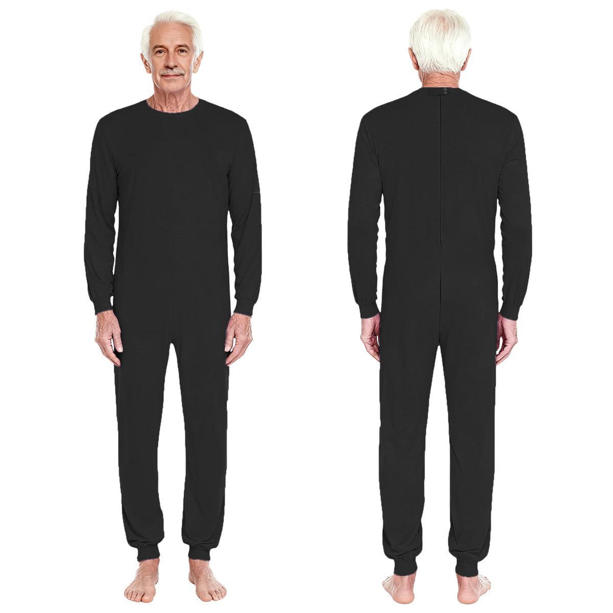 Adult Special Needs Adaptive Clothing Long Short Sleeve Zipper Anti-Strip Jumpsuit Sleepwear for Disabilities Alzheimer Patient