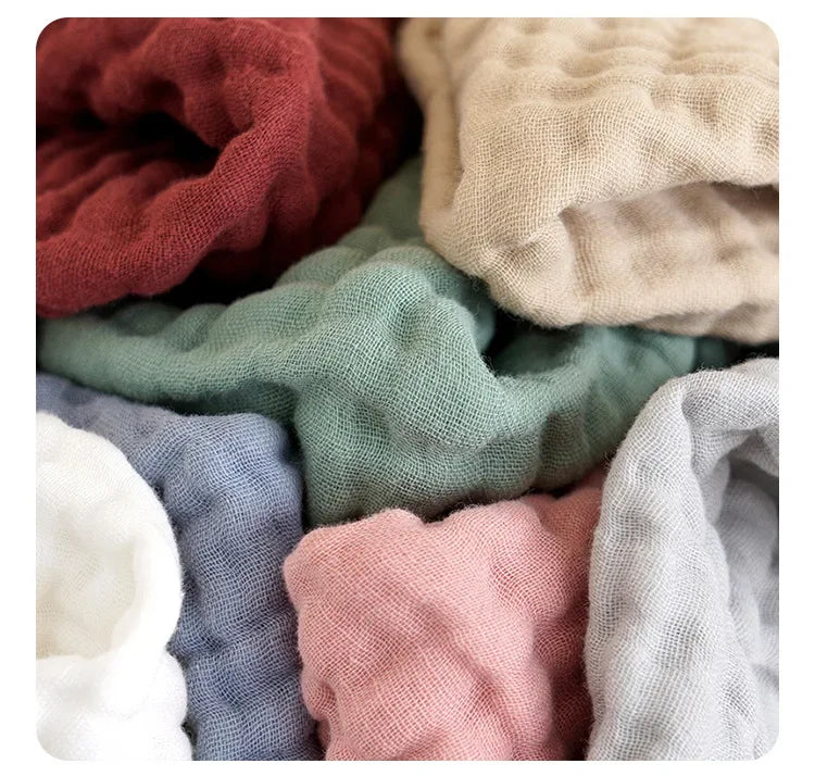 Cotton Baby Burp Cloths 6 Layer Muslin Towel Washcloths Absorbent Soft Gauze Facecloth Saliva Towel Feeding Baby Stuff