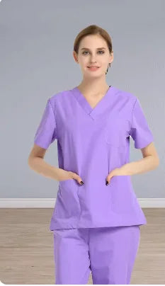 100% Cotton Scrubs Medical Uniforms Woman and Men Kombinezon Medyczny Gorros Clinicos De Mujer Bata Laboratorio Hombre Ropa Medi