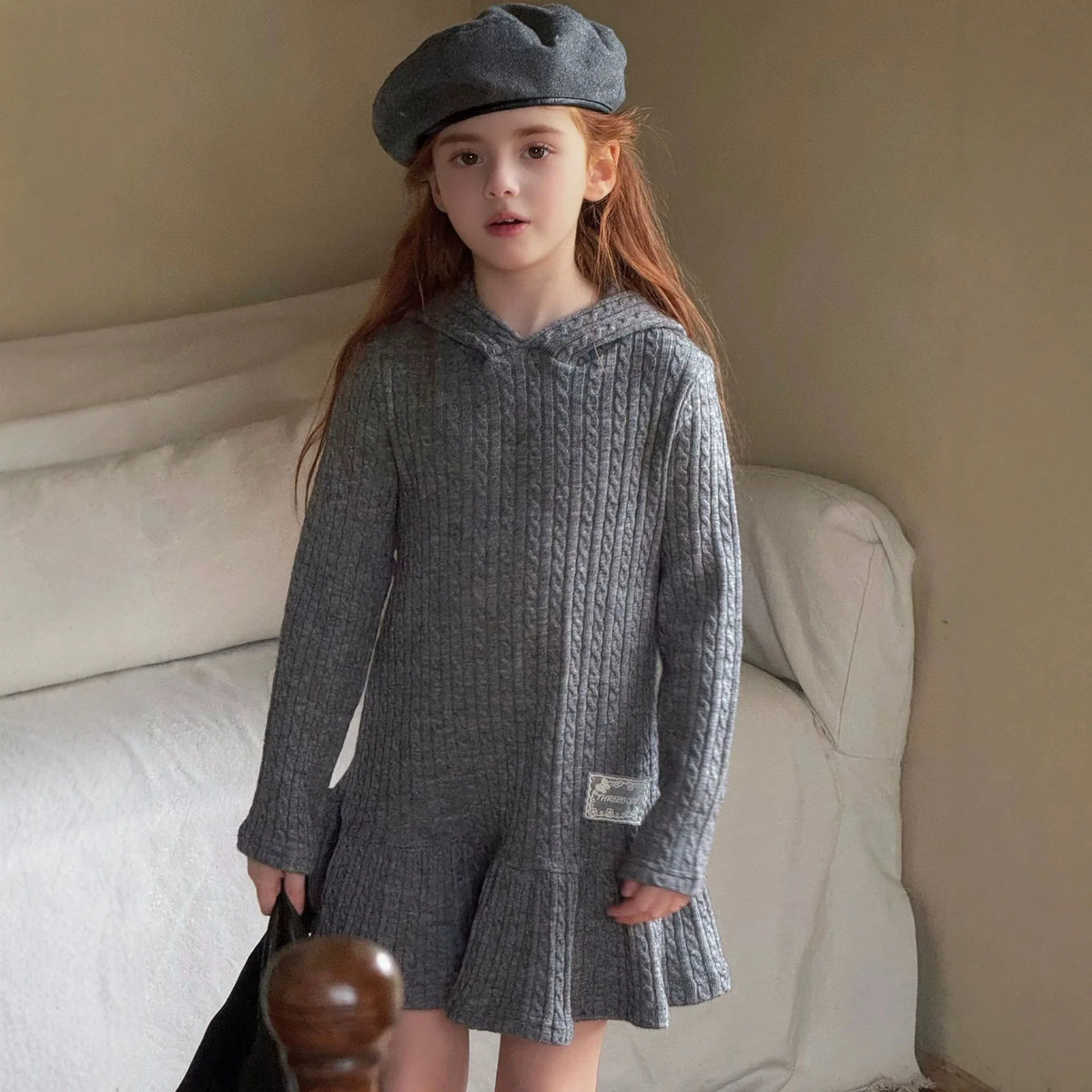 Children's Clothing 2026 Autumn New Girls' Knitted Casual Dress Children's Layered Inner Dress