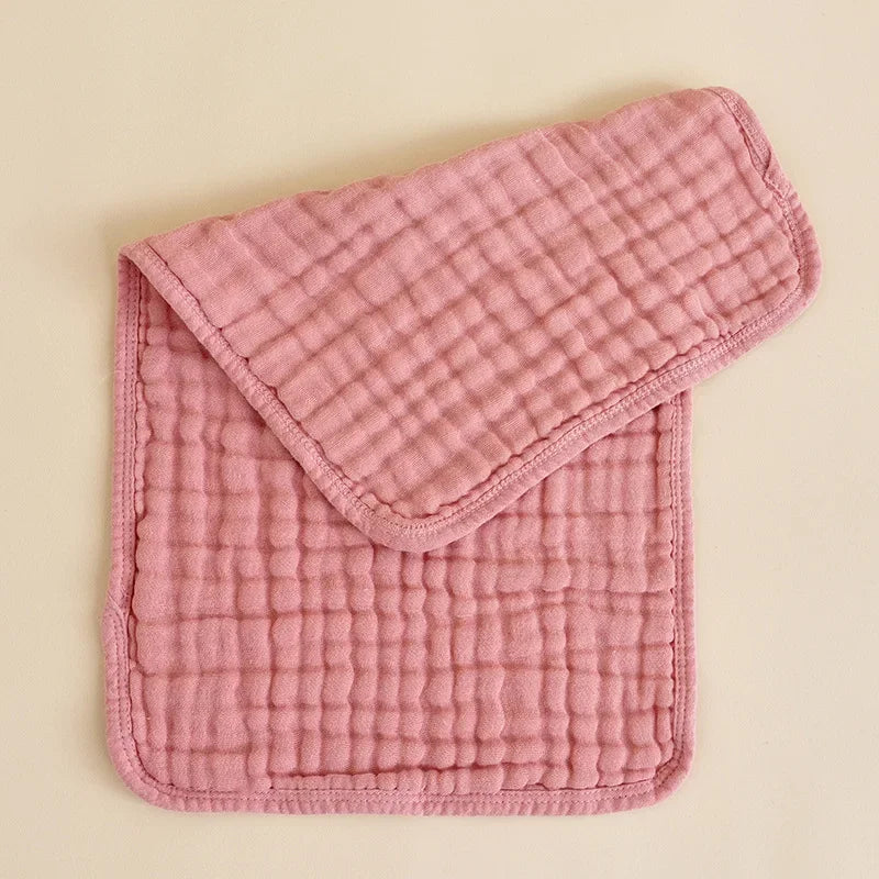 Cotton Baby Burp Cloths 6 Layer Muslin Towel Washcloths Absorbent Soft Gauze Facecloth Saliva Towel Feeding Baby Stuff
