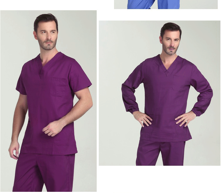 100% Cotton Scrubs Medical Uniforms Woman and Men Kombinezon Medyczny Gorros Clinicos De Mujer Bata Laboratorio Hombre Ropa Medi