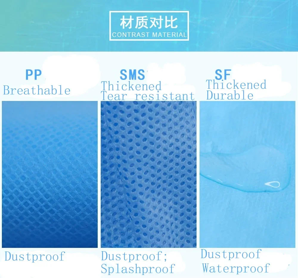 Kids Disposable Protective Isolation Suit Hood Breathable Dustproof Children Coveralls Full Body Gown Lightweight Play Clothing