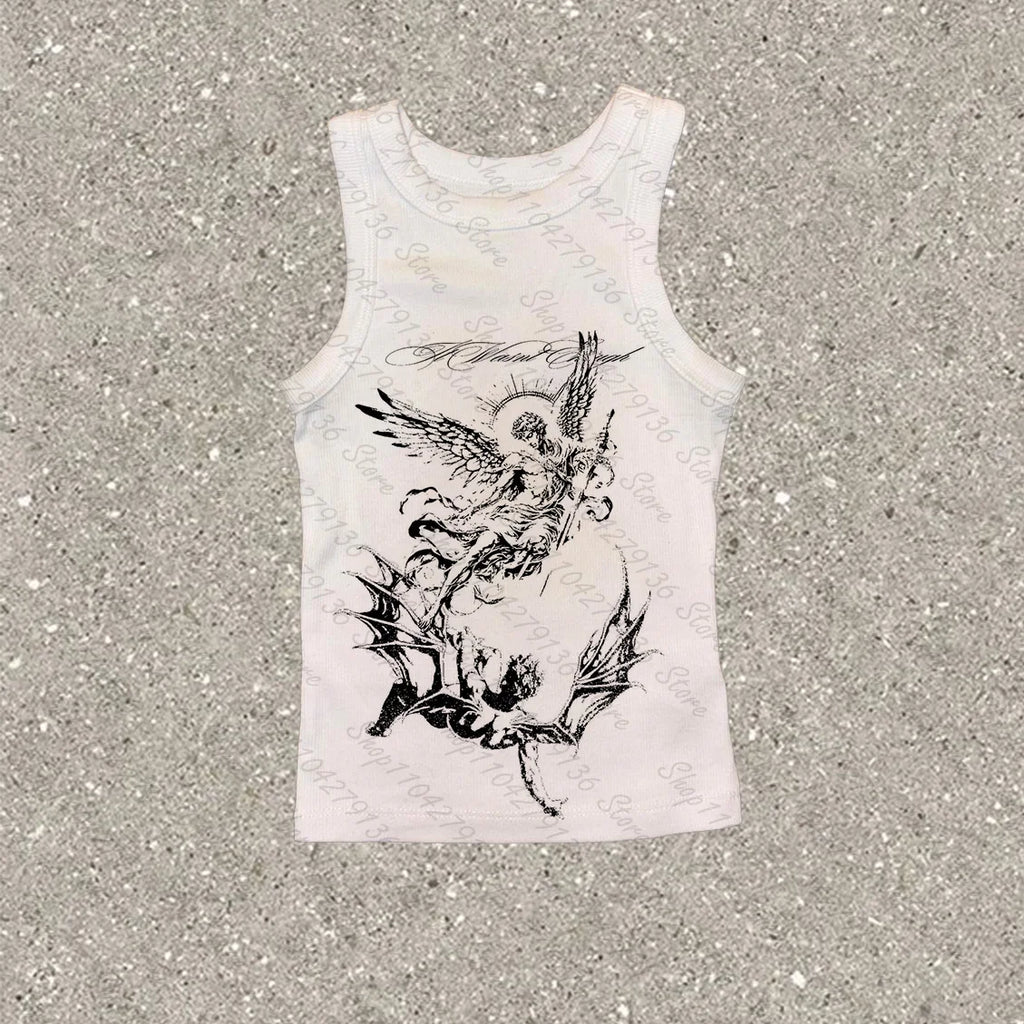Woman Clothes for Women Emo Graphic Tees Y2k Tops Crop Top Women Women's Cropped Shoujo Girl Style 90s Clothes ropa para mujer