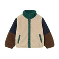 Children's Cotton Clothes 2026 Winter New Fashion Color Block Thickened And Velvet Warm Boys And Girls Cotton Clothes Jacket