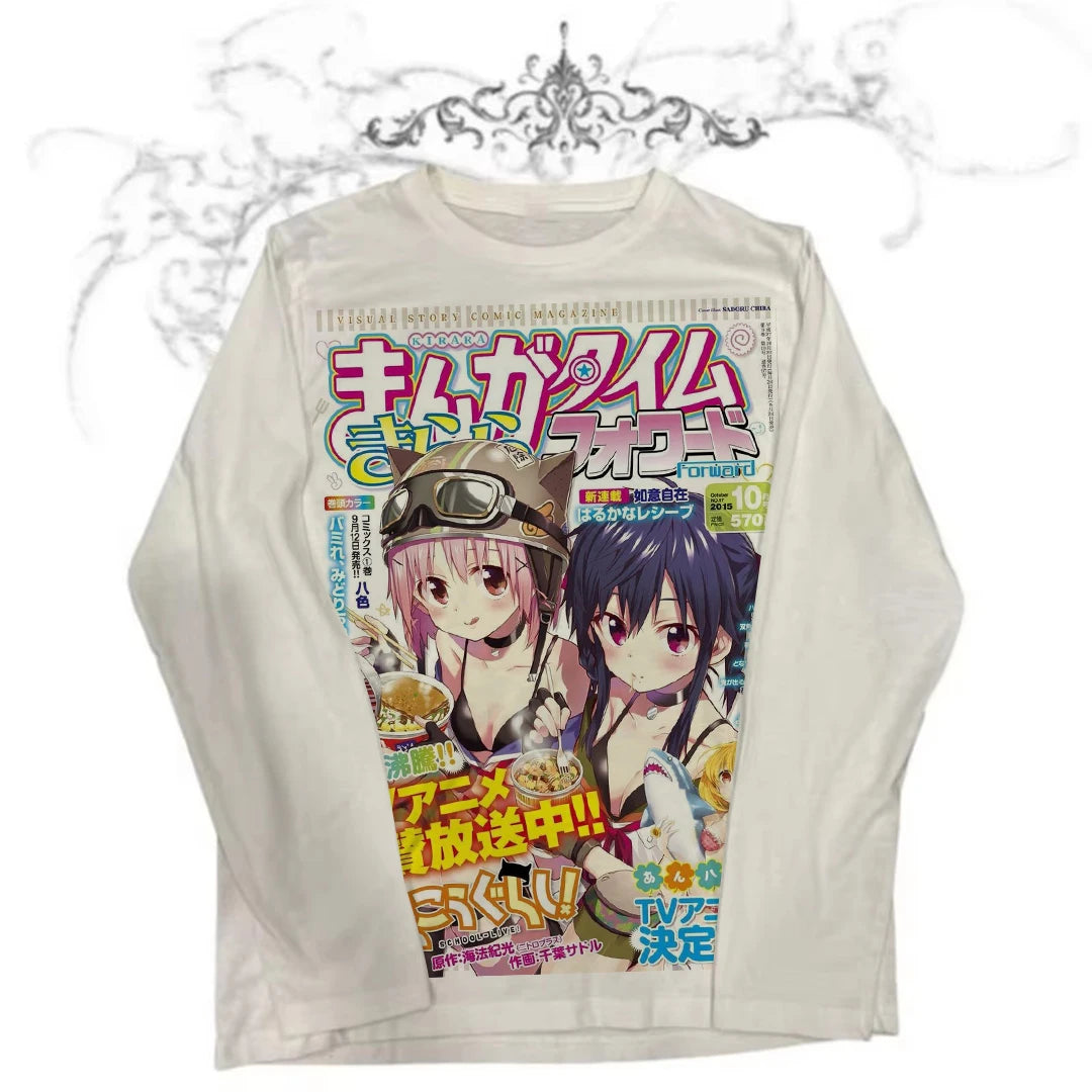 Woman Clothes for Women Spring 2025 Woman Clothing Female 2000s Clothes Y2k Top Graphic Tees Y2k Kitty Harajuku Women's T-shirts