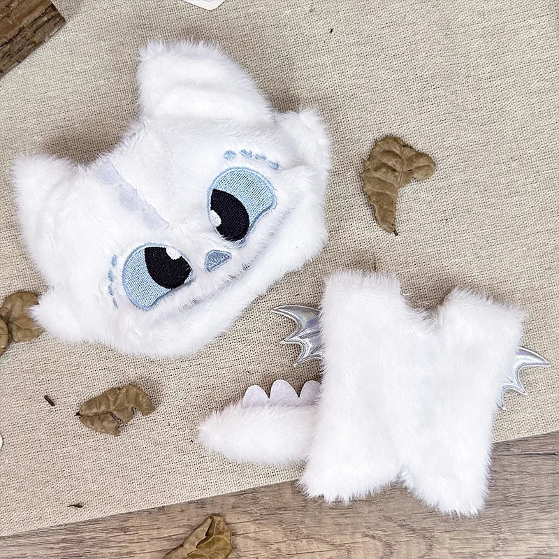 Only applicable to clothes. 17 cm 15 cm. Labubu. Three generations of children's clothes. Dragon Master. Black and white. Witho