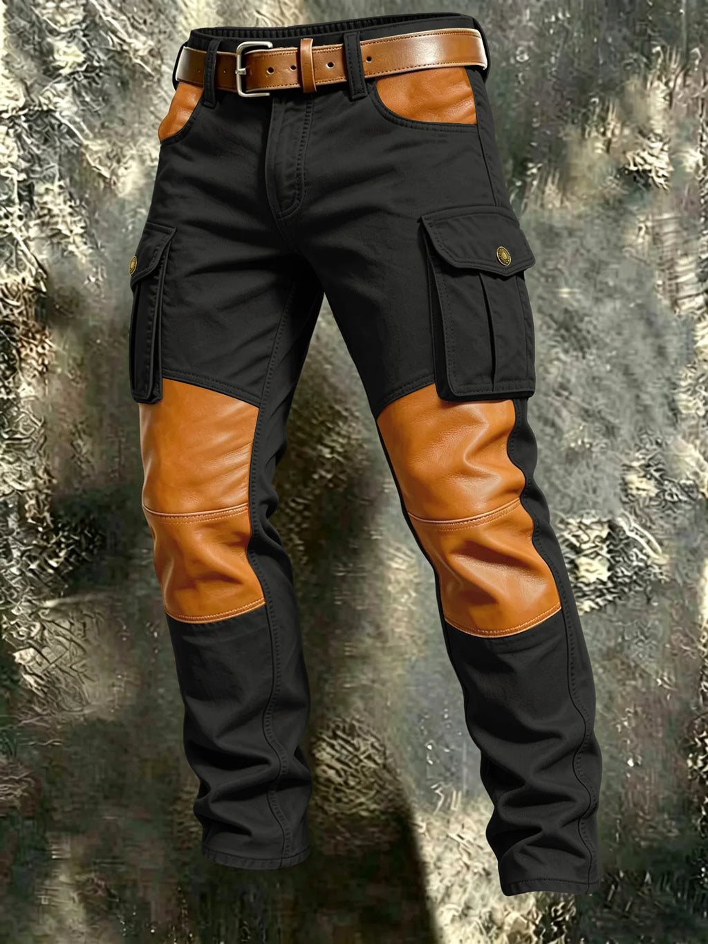 2026 Mens Clothing Spring Autumn Cargo Pants Man Cotton Casual Loose Trouser Belt Mid Waist Joggers Male Straight Baggy Pants