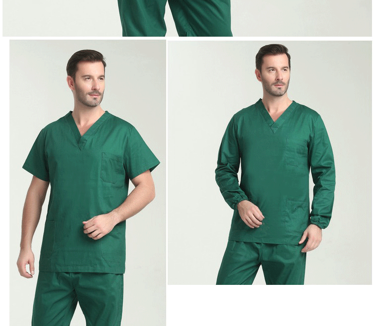 100% Cotton Scrubs Medical Uniforms Woman and Men Kombinezon Medyczny Gorros Clinicos De Mujer Bata Laboratorio Hombre Ropa Medi