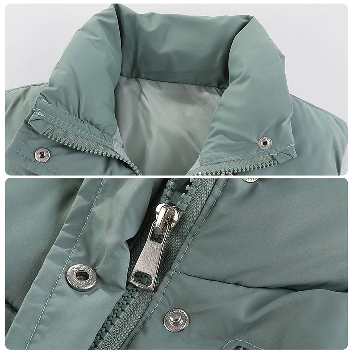 Children's Down Cotton Jacket,Girls Winter Vest,Warm Sleeveless Fleece Boys Waistcoat,Stand Collar Toddlers Quilted Coat