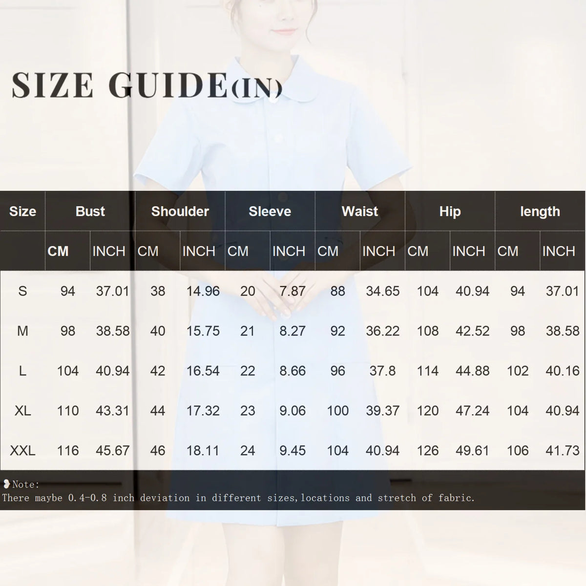 Women Nurse Dress Working Uniform Workwear Healthcare Gown Solid Color Short Sleeve Scrub Dresses Uniformes White Blue Pink