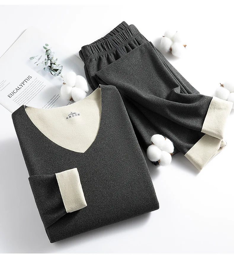 New Winter Clothing Men and Women Thermal Underwear Sets Comfortable Thermal Home Loungewear Pajamas Long Johns Two Pieces Sets
