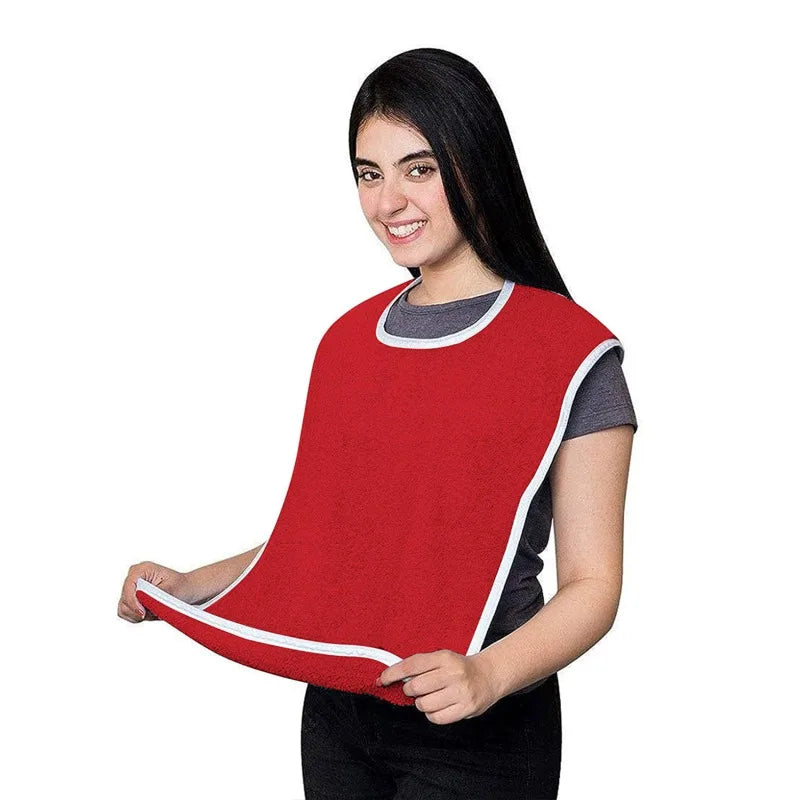 Adult Waterproof Adult Mealtime Bib Cloth Protector Clothes Bib Cook Protector Tool Aid Cook Dining Clothes Disability Aid Apron