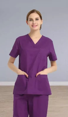 100% Cotton Scrubs Medical Uniforms Woman and Men Kombinezon Medyczny Gorros Clinicos De Mujer Bata Laboratorio Hombre Ropa Medi