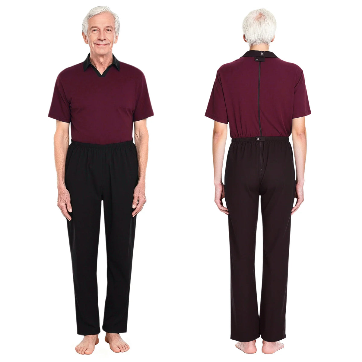 Adult Special Needs Adaptive Clothing Long Short Sleeve Zipper Anti-Strip Jumpsuit Sleepwear for Disabilities Alzheimer Patient