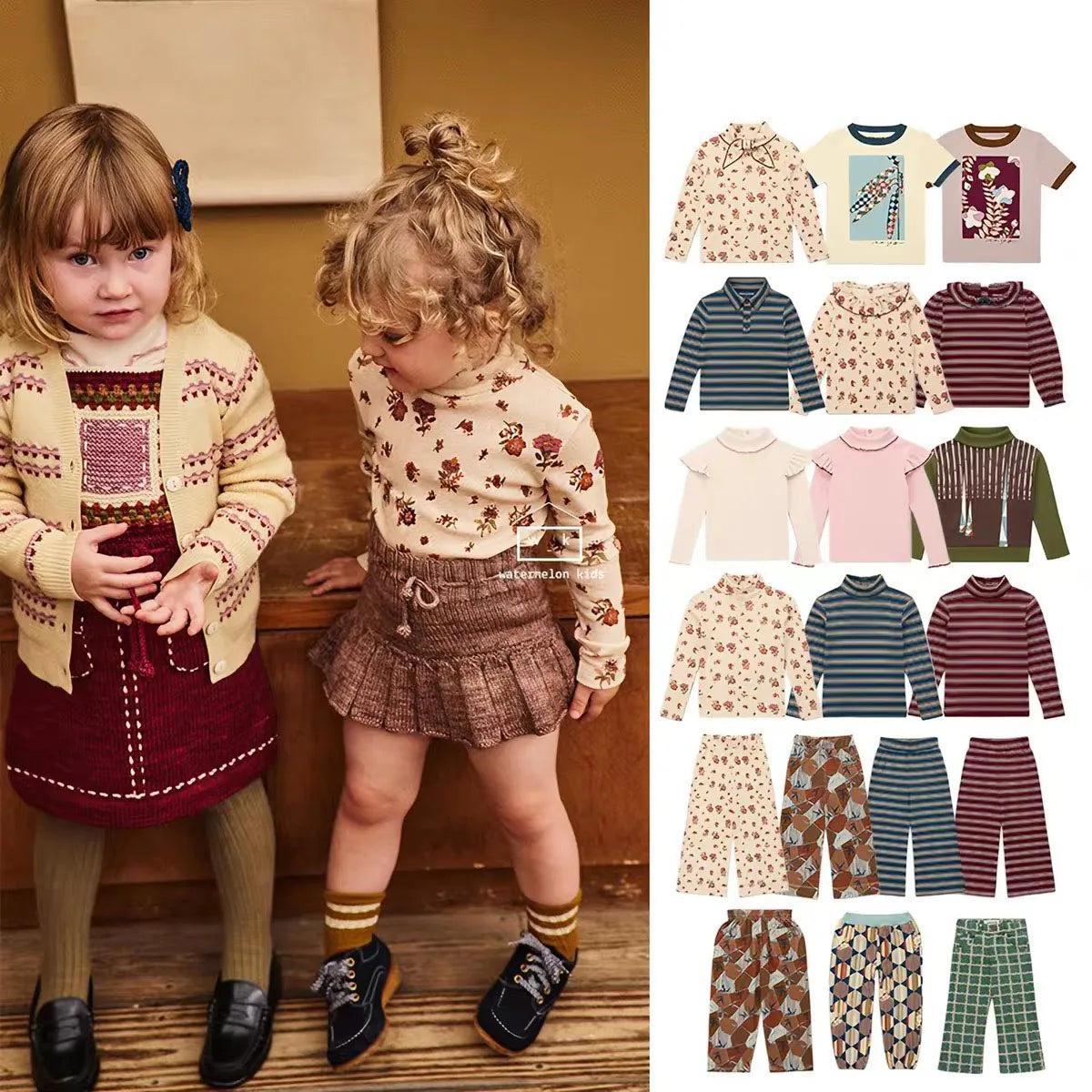 2026 New Cloth MP Kids Girl T Shirts Autumn Winter Printed Children Long Sleeve Tee Shirts Top Cotton European Baby Clothes