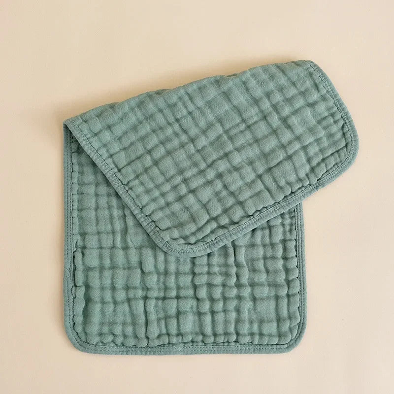 Cotton Baby Burp Cloths 6 Layer Muslin Towel Washcloths Absorbent Soft Gauze Facecloth Saliva Towel Feeding Baby Stuff