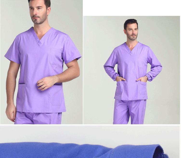 100% Cotton Scrubs Medical Uniforms Woman and Men Kombinezon Medyczny Gorros Clinicos De Mujer Bata Laboratorio Hombre Ropa Medi