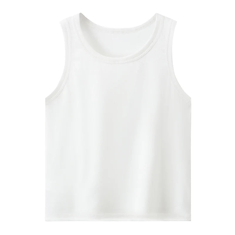 3-Pcs Children's Solid Color Classic Combination Vest Boy Casual Sports Bottoming Shirt Girl Soft And Comfortable Joker T-shirt