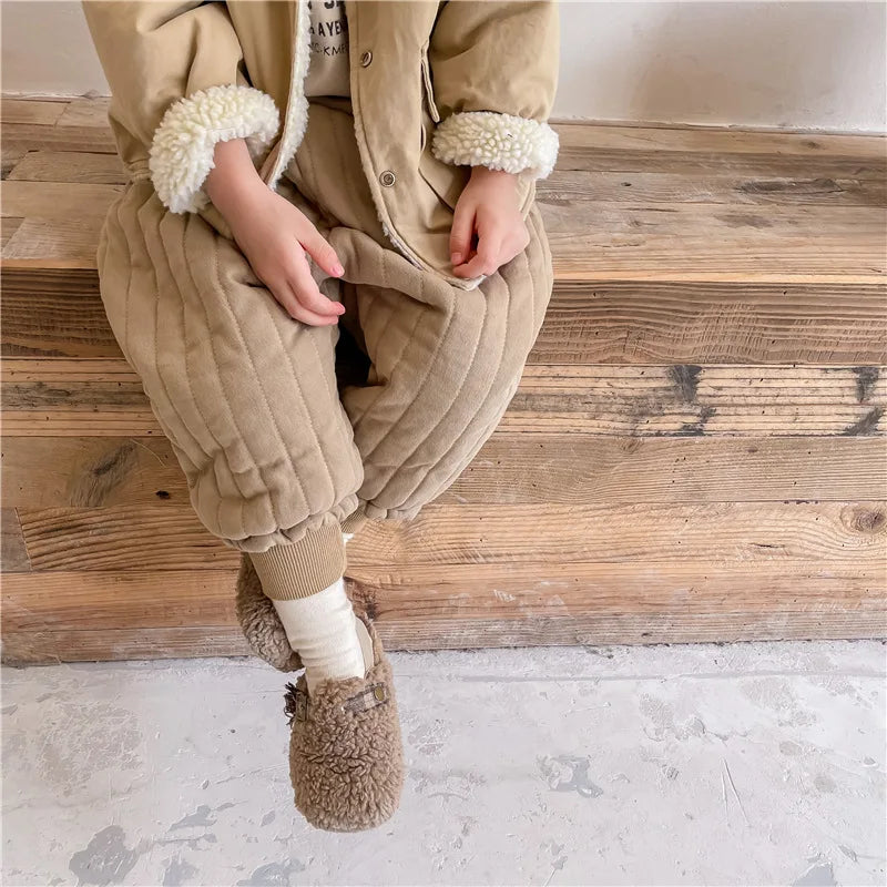 Children's Clothing From 2 To 7 Years Winter Kids Warm Cotton-Padded Trousers Baby Girls Thick Pants Toddler Boys Wear Clothes